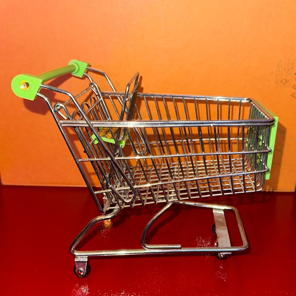 Toy shopping cart decorations